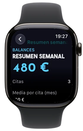 Resumen semanal de Cortes en un Apple Watch