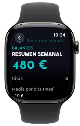 Resumen semanal de Cortes en un Apple Watch